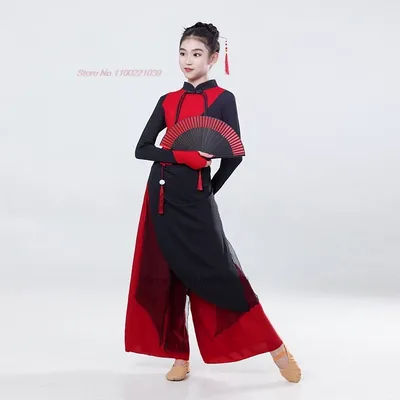 2026 chinese vintage children dance dress traditional qipao dress+pants set elegant festival folk dress stage performance qipao