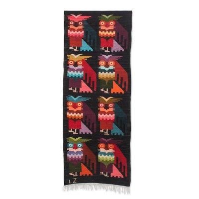 Wool tapestry, 'Night Owls'