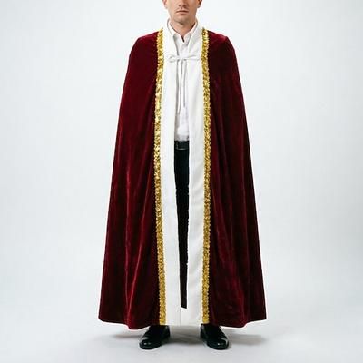 Medievale Rinascimento Elegante Mantello Principe Costume Per uomo Fantasia Reale Halloween Carnevale Feste Performance Fiera Rinascimentale Adulti Mantello