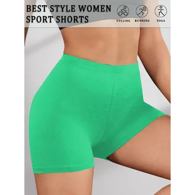 Super Soft Biker Shorts For Women, No See Through Workout Running Yoga Athletic Shorts, 2"Inseam
