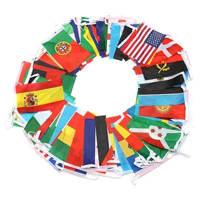 String 50/100 Countries Around The World Nations Small Hanging Flags Countries World Flags Party Decors New 2026 Football