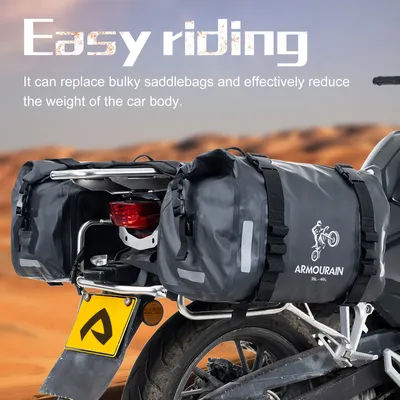 35L*2 Waterproof Motorcycle Side Bags Saddle Bags Luggage Bags Helmet Tail Bag Motorbike Riding Equipment