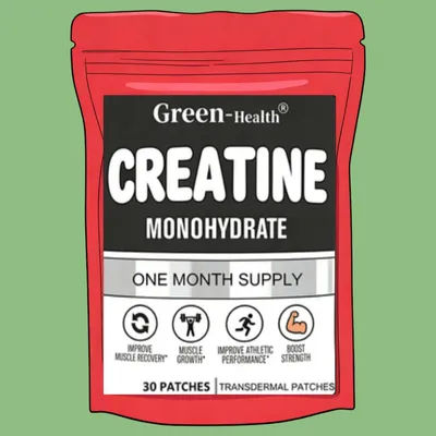 Creatine Monohydrate Transdermal Patches - Muscle Growth Strength Increase Energy Output Enhancer 30 Patches