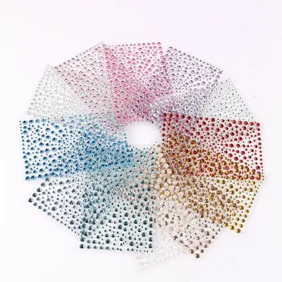 1-2 sheets 3D Rhinestone Face Sticker Bright Face Jewelry Diamonds Festivals Accessories on Face Stones for Makeup Crystals