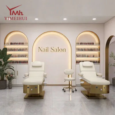 Salon Back Lift Foot Massage Hair Washing Chair Pedicure Head Spa Table Shampoo Bed with Strip Lights Head Spa Bed