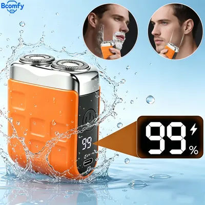 Electric Shaver for Men Mini Portable Razor Waterproof Wet & Dry Beard trimmer USB-C Fast Charge Home Travel Shaver