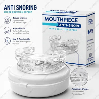 1/2/3/5Pcs, Anti-Snoring Teeth Bruxism Mouthguard Improves Sleep Teeth Bruxism Sleep and Apnea Snoring Device Stops Snoring