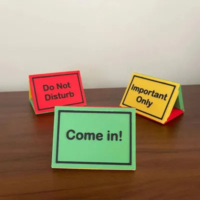 Sign 3-Sided Do Not Disturb Desktop Indicator 3d Do Not Disturb Conference Room Sign College Dorm Decor Desk Accessories