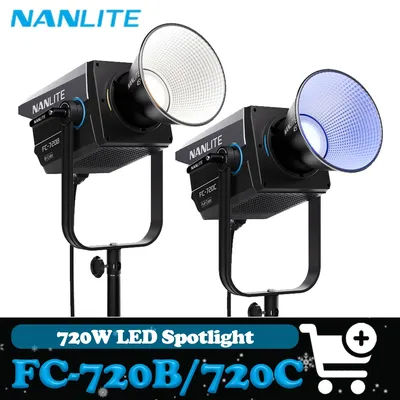 Nanlite FC-720B FC-720C LED Spotlight Wide CCT Range High Color Accuracy Built-in Special Effects for Filmmaking Video Studio
