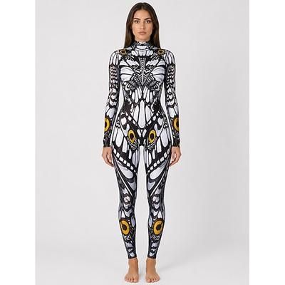 Tuta Intera Body Costume tutina Grafico Farfalla Stampa Rave Per donna Costume per Festival Musicale Feste Discoteca Halloween Carnevale Bambini Adulti