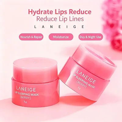 Hot Laneige 4*8g 5*3g Set Lip Mask Jelly Sleep Lip Balm Night Repair Moisturise Treatment Hydrate Light Nourishment Skin Care