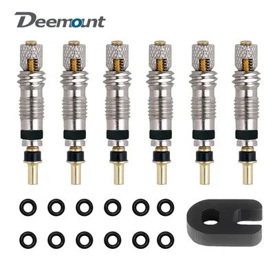 Deemount Brass Presta Valve Core 2/6/12PCS CNC-machined French Valve MTB Road Bike FV Tubes Service Parts Optional Tool