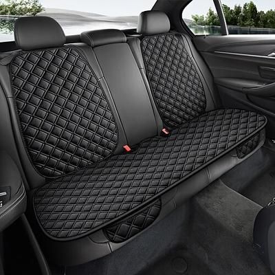 Set universale di coprisedili posteriori per auto, composto da 3 pezzi, con tessuto trapuntato a rombi e schienali, adatto a berline, SUV e camion, e comodo cuscino antiscivolo per il sedile