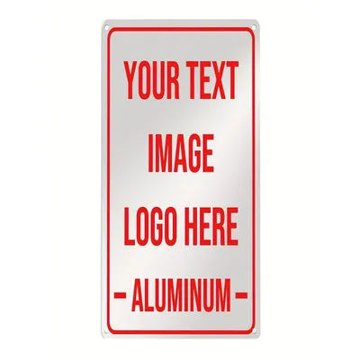 Custom Text/Image/Logo 2D Flat Printed Aluminum Sign - Personalized Design (30x20cm) with Pre - drilled Holes​