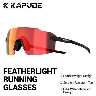 Kapvoe HD UV400 Protection Photochromic Sunglasses Mountaineering Cycling Eyewear Outdoor Sports Camping and Running Sunglasses
