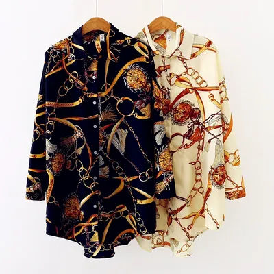 Mode femmes chemises Vintage bouton t-shirts chemisier en mousseline de soie Sexy grand haut ample décontracté hauts grande taille Cardigan