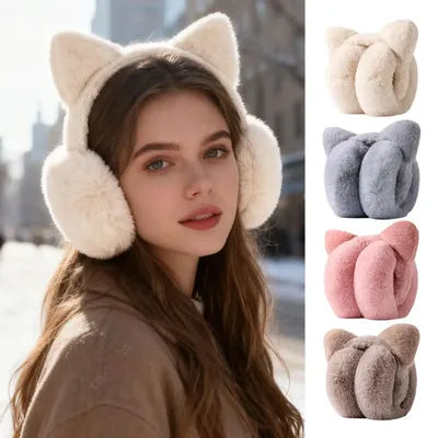 Bandeau polaire avec oreilles de chat, cache-oreilles d'hiver, coupe-vent, épais et chaud, pour femmes et filles, voyage, randonnée, ski, Sports par temps froid