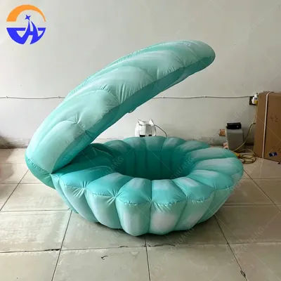Interactive Performance Props Customized Inflatable Shell Model with Blower Bar for Stage Music Festival Decorative Supplies