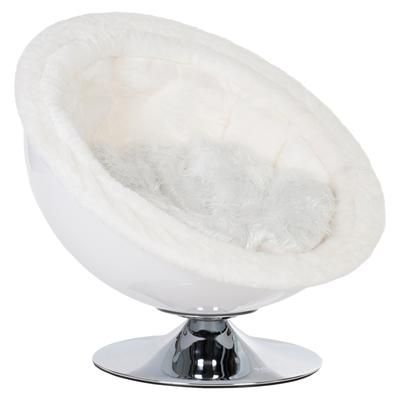 Retro Pet Nest - White Pet Chair for Cats & Small Dogs