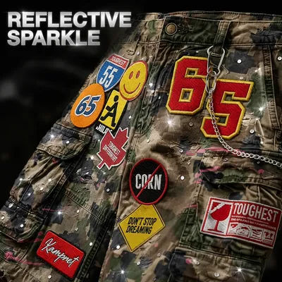 Shorts camouflage vert Y2K pour hommes, shorts de survêtement avec poches, pantalons de survêtement pour hommes et femmes, streetwear Harajuku, hip hop, shorts décontractés pour le basketball