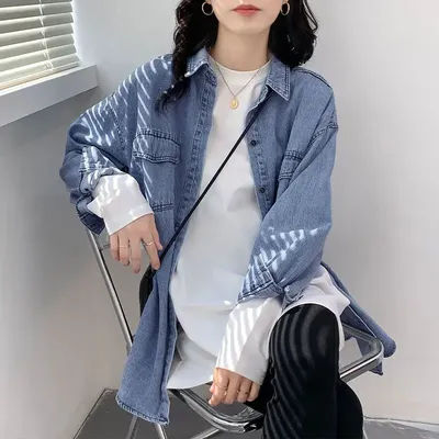 Veste en jean décontractée à revers rétro pour femmes, nouveau haut court de tempérament d'étudiant et polyvalent, JJ254, printemps