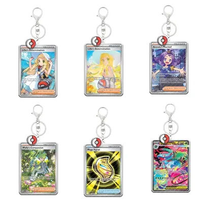 Art Display for Pokemon Mega-evolution Keychain Chibi Accessory Charm Anime Game Acrylic Collectible Merchandise DIY Toy Gifts