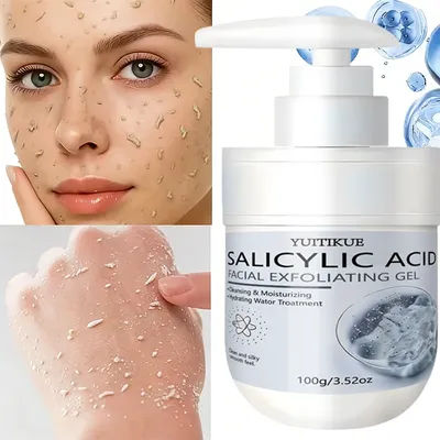 YUITIKUE Salicylic Acid Facial Exfoliating Gel 100g Cleansing & Moisturizing Care for Smooth, Silky Skin
