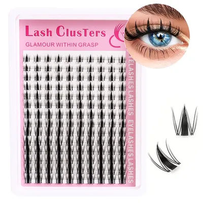 1 box of 140pcs Fairy Eyelash Clusters 8-16mm - Wide Span Eyelash Clusters Manga&Ultra Thin Invisible Eyelash Straps