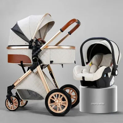 Multi-functional Baby Stroller 3 in1,Portable Baby Carriage,Fold Pram,High Landscape Stroller,Newborn stroller With Car-Seat