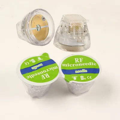 1/50pcs Green Insulated RF Microneedling Cartridge for Fractional RF Microneedle Machine Accessory Gold Plated 10/25/64 pin Nano