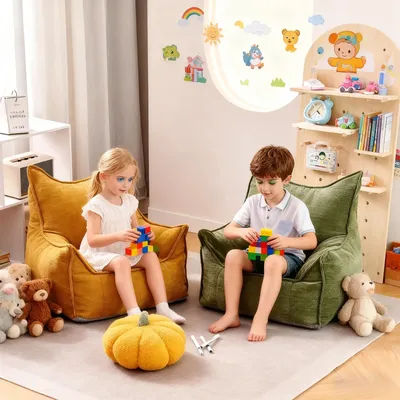 Children's Lazy Sofa Baby Bean Cute Reading Corner Single Chair Bedroom Living Room Furniture Comfortable Home Children's Sofas