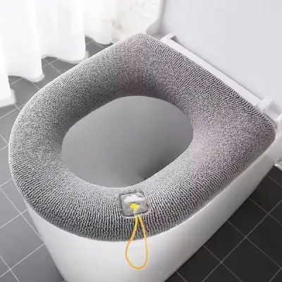 Universal Pumpkin Pattern Toilet Seat Cover Soft Warm Closestool Mat Warmth Bathroom Toilet Lid Cushion Accessory