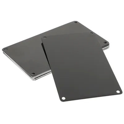 10pcs Black Aluminum Engraving Signs 100x60mm 0.5mm 4 Holes Blank Name Plates for DIY Door Plaques Gifts