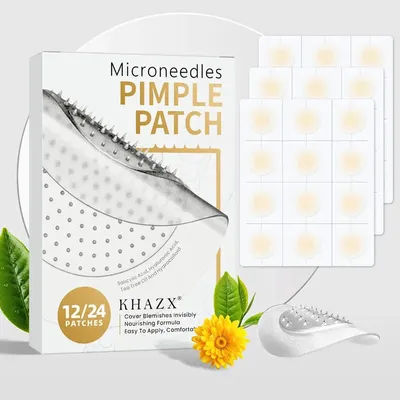12/24PCS Micro Needle Pimple Patch Hydrocolloid Micropoint Pimple Patch For Acne Pimples Overnight, Invisible Acne Cover Patches