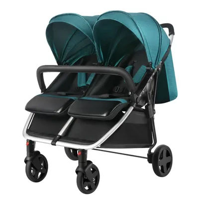 Twin Baby Stroller Second Child Baby Sitting and Lying Stroller Push Non-detachable Strollers Side By Side lightweight strollers