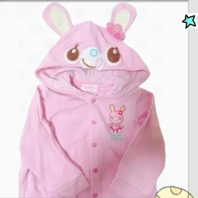 Japonais mignon manteau broderie lapin oreille à capuche sous-culture Kawaii Y2k hauts décontracté mode doux manteaux Ropa Mujer femmes vêtements