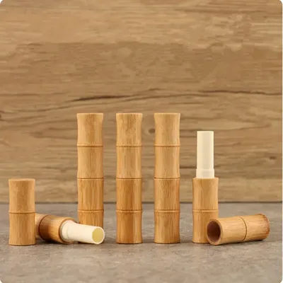 10/30/50pcs 2.8g Empty Natural Bamboo DIY Lipstick Lip Balm Lip Tube Cosmetic Container Empty Lip Gloss Tube