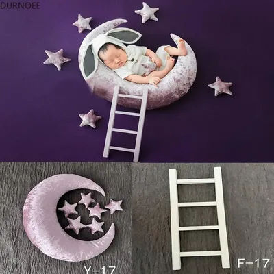Newborn Photography Props Moon Posing Mat Cushion Baby Photography Accessories Ladder