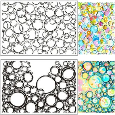 Clear Stamps Summer Sea Circle Dots Background Stamp Circle Air Reusable Silicone Transparent Sealing