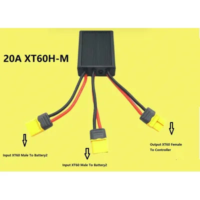 Ebike Dual Battery Discharge Converter Connection Adapter Switcher 20V-72V 20A/30/40A /80A/120AModule Balanced Discharge