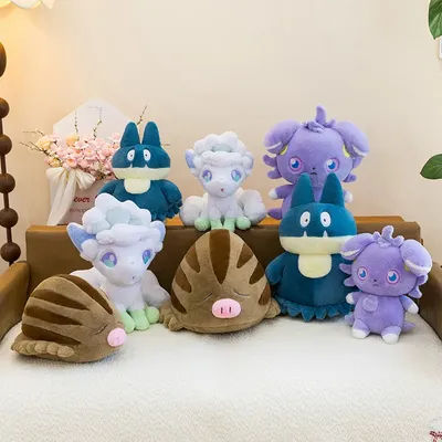35/45cm Swinub Pokemon Plush Toys Alolan Vulpix Doll Cute Large Pokémon Espurr Plushie Stuffed Pillow Munchlax Gift for Kid Xmas
