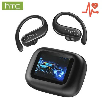 HTC NE61 Wireless Headphones Bluetooth Earphones Noise Reduction Sports Workout Earbuds AI Translator Heart Rate Monitoring
