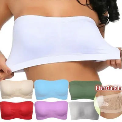 Soutien-gorge bandeau sans bretelles pour femme, bralette sans couture, hauts sans bretelles, soutiens-gorge enveloppants évidés