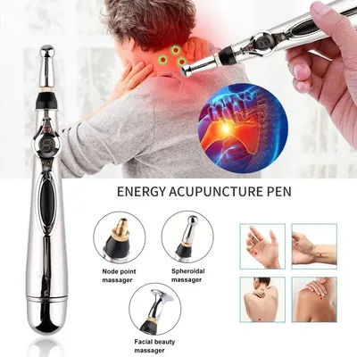 Electronic Acupuncture Pen Electric Meridians Laser Therapy Heal Massage Pen Meridian Energy Pen Relief Pain Tools