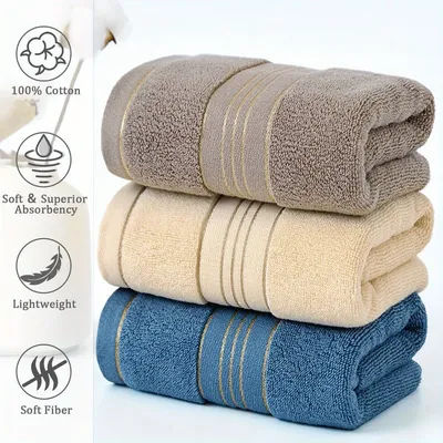 Pure Cotton Bath Towel, Soft and Absorbent Multi-Purpose High-Quality Quick-Dry Bathroom Towel
