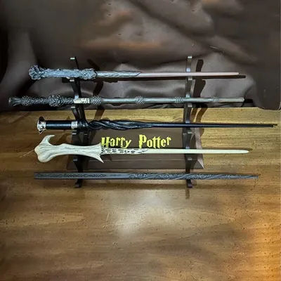 3D Printed Harry Potter Wand Display Stand Multi-Slot Wand Holder Desktop Ornament Collectible Storage Rack Gift For Anime Fans