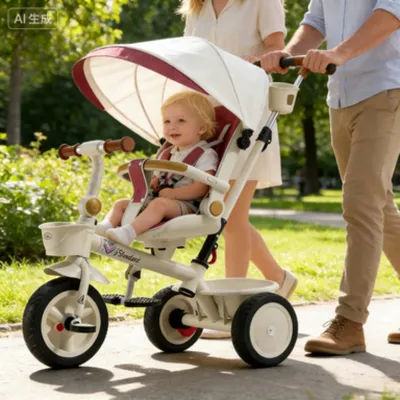 Trike Baby Children's Tricycle Folding Baby Walking Trolley Baby Can Lie Down and Sit Bicycle Kids Bike