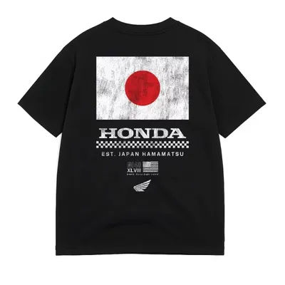 2025 Retro Motorcycle Series Printed Loose Neck Short Sleeve Hip Hops Honda Non-winged Motorcycle T-Shirt Racing Men's T-Shirt B