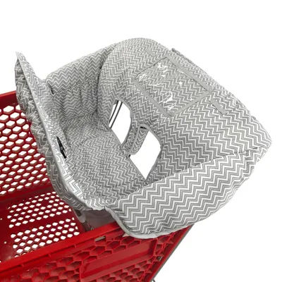 Shopping Cart Cover 2-in-1 portable cover designed for supermarket shopping carts and restaurant high chairs