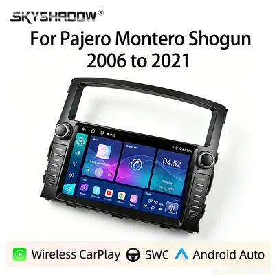 Car Radio Type-C For Mitsubishi Pajero Montero Shogun 2006 to 2021 Wireless CarPlay Android Auto GPS Bluetooth Steering Control